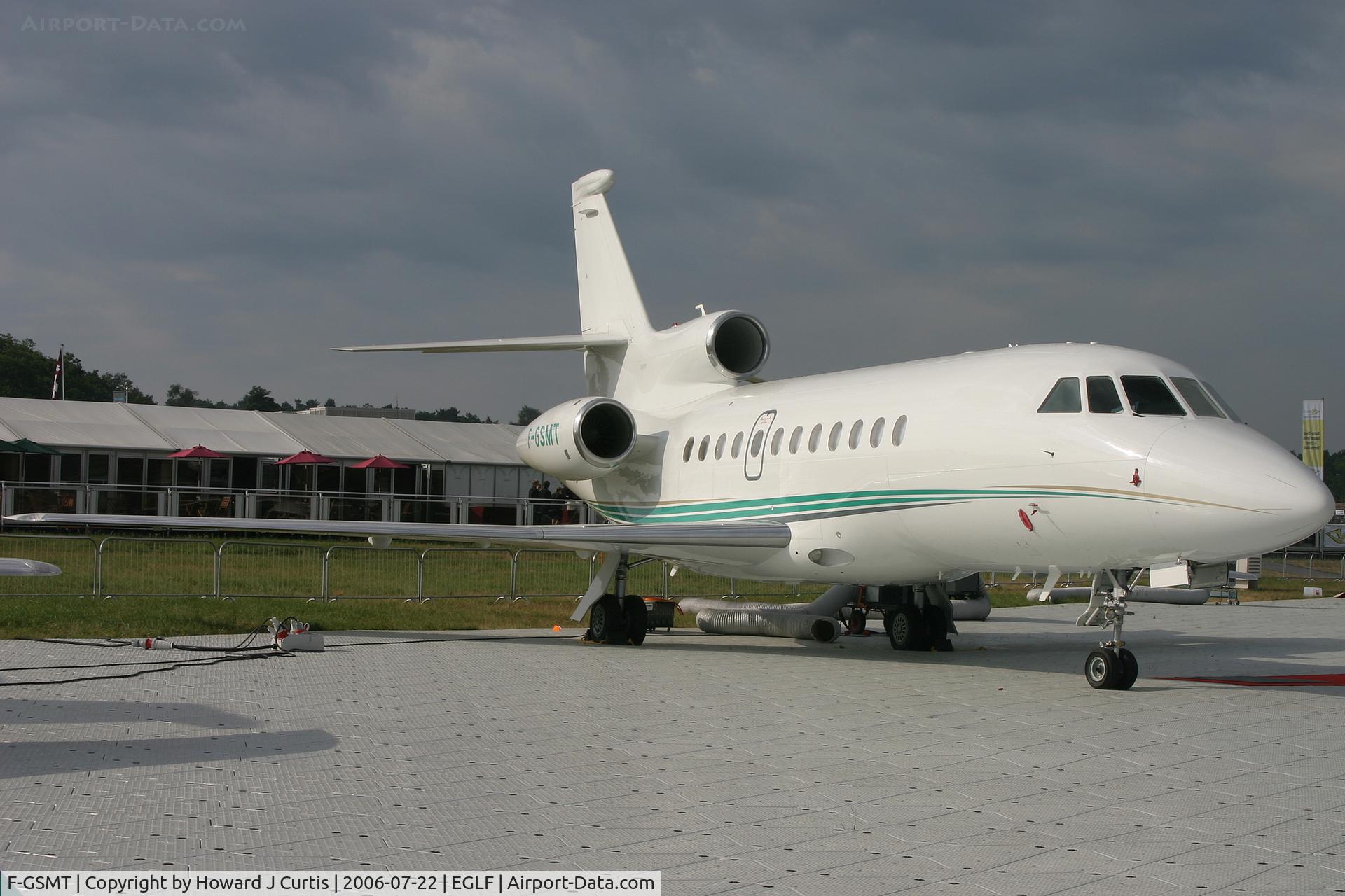 F-GSMT, 2005 Dassault Falcon 900EX C/N 155, Farnborough Air Show 2006.