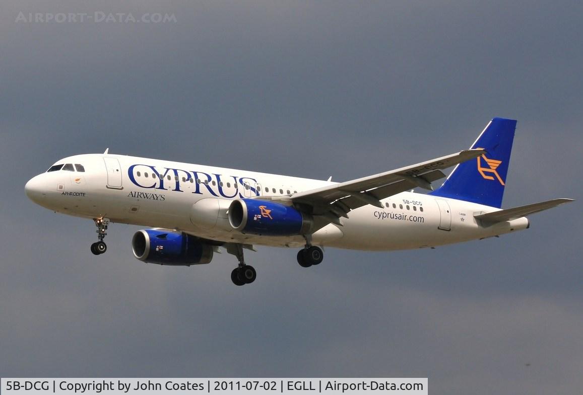 5B-DCG, 2010 Airbus A320-232 C/N 4197, Finals to 27L