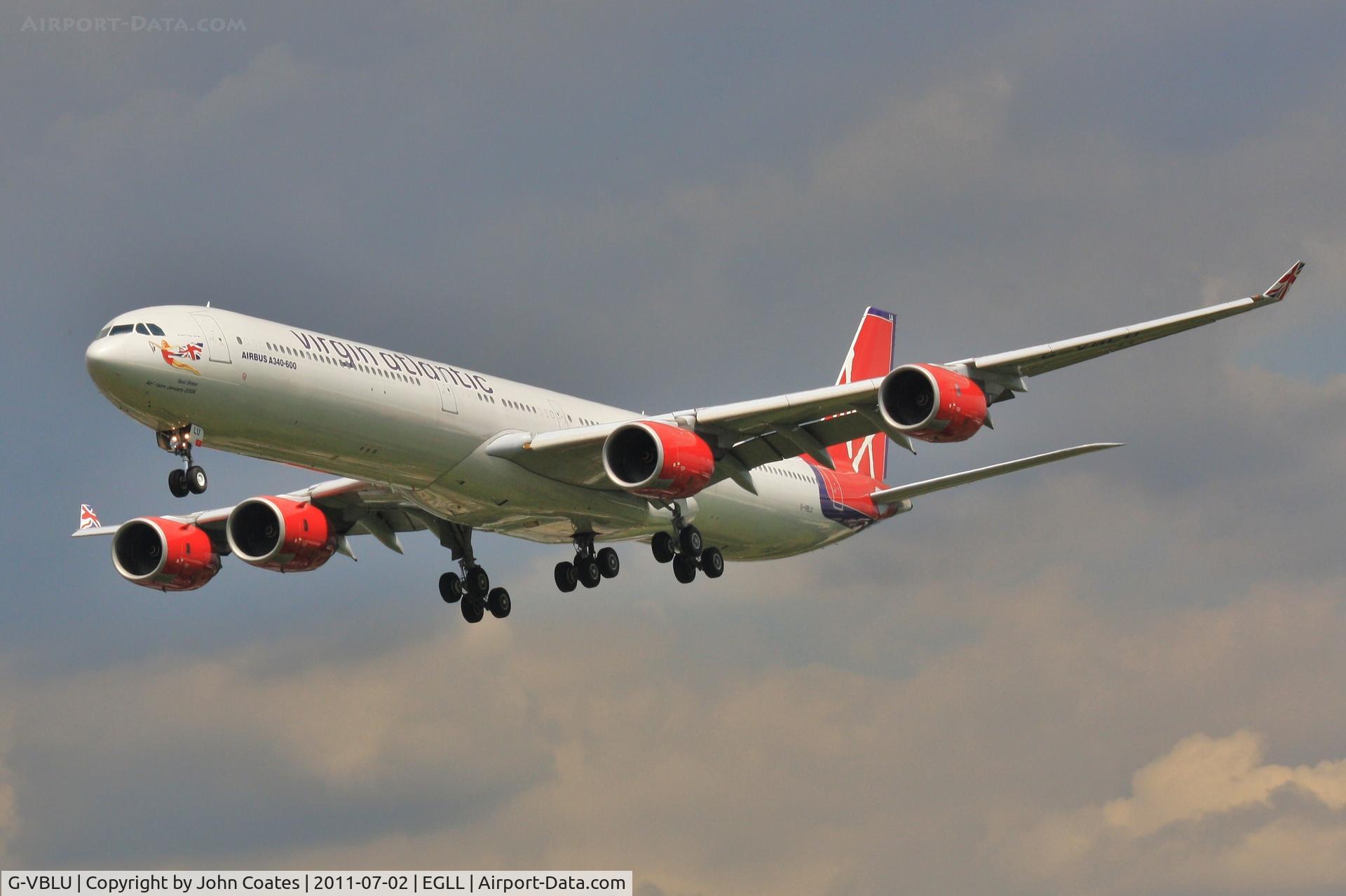 G-VBLU, 2006 Airbus A340-642 C/N 723, Finals to 27L