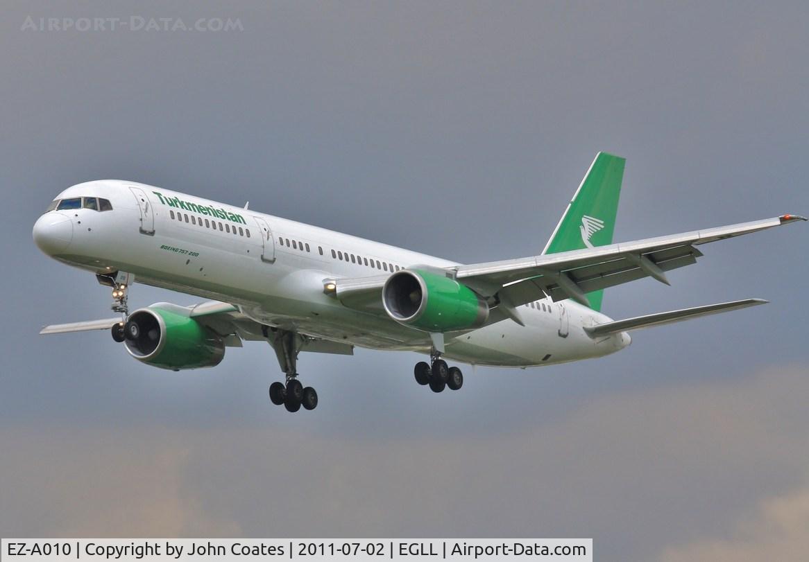 EZ-A010, 1991 Boeing 757-23A C/N 25345, On approach to 27L