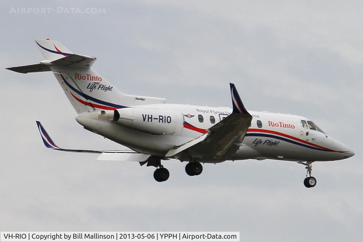 VH-RIO, 2002 Raytheon Hawker 800XP C/N 258594, Mining giant RIO Tinto sponsored Flying Doctor