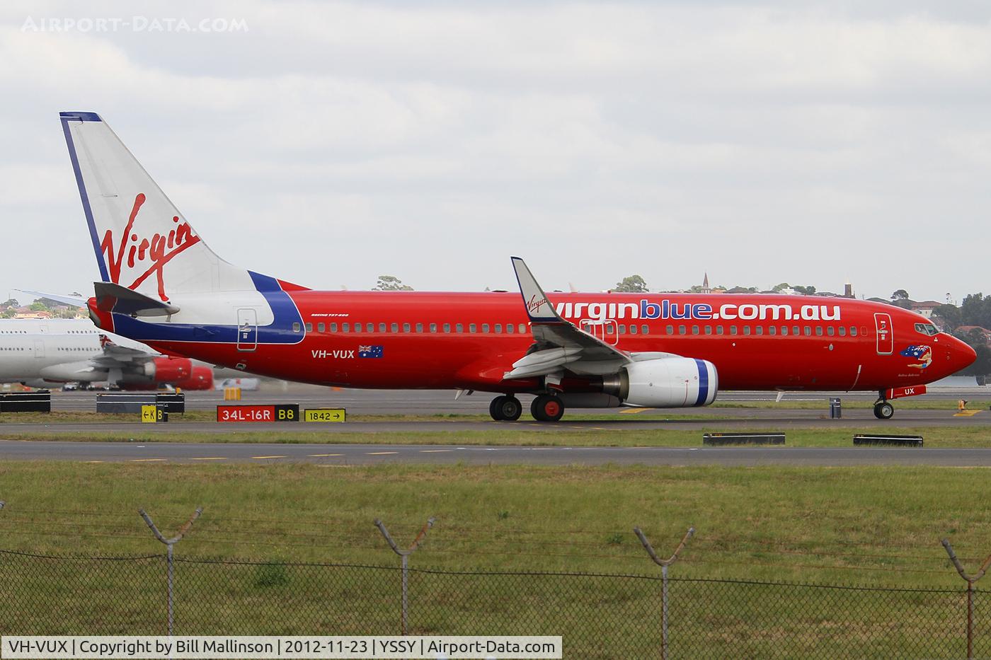 VH-VUX, 2010 Boeing 737-8FE C/N 37823, Taxi from 34R