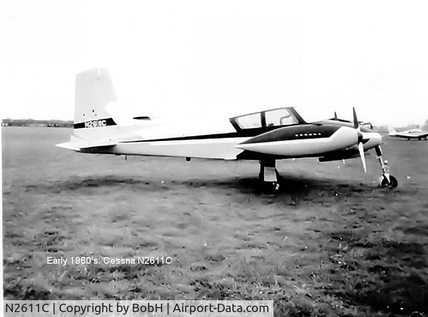 N2611C, 1979 Cessna 402C C/N 402C0071, N2116C in the early 1960's. My notes on this say it's a Cessna 310B Coloured Turquoise, white & Blue. I obviously got the model wrong!