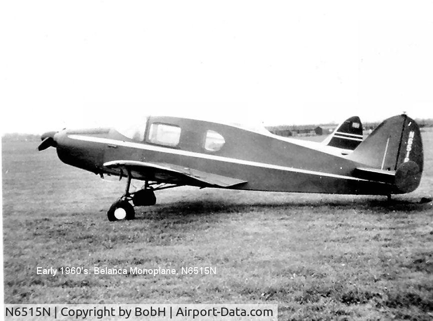 N6515N, 1949 Bellanca 14-13-3 Cruisair Senior C/N 1636, Photo taken early 1960's. At an airshow in the English Midlands.