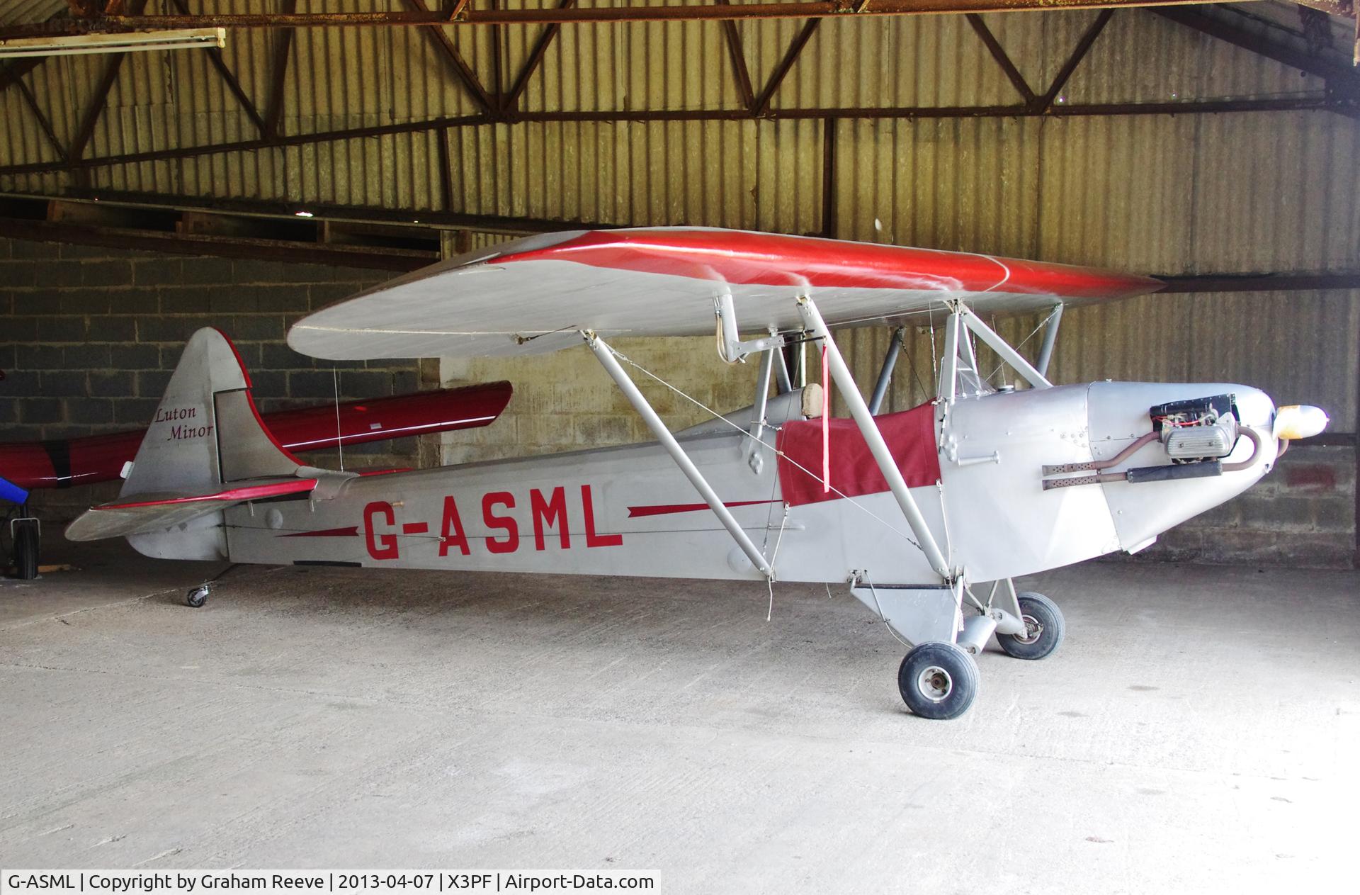 G-ASML, 1966 Luton LA4A Minor C/N PFA 802, Parked at Priory Farm, Norfolk.