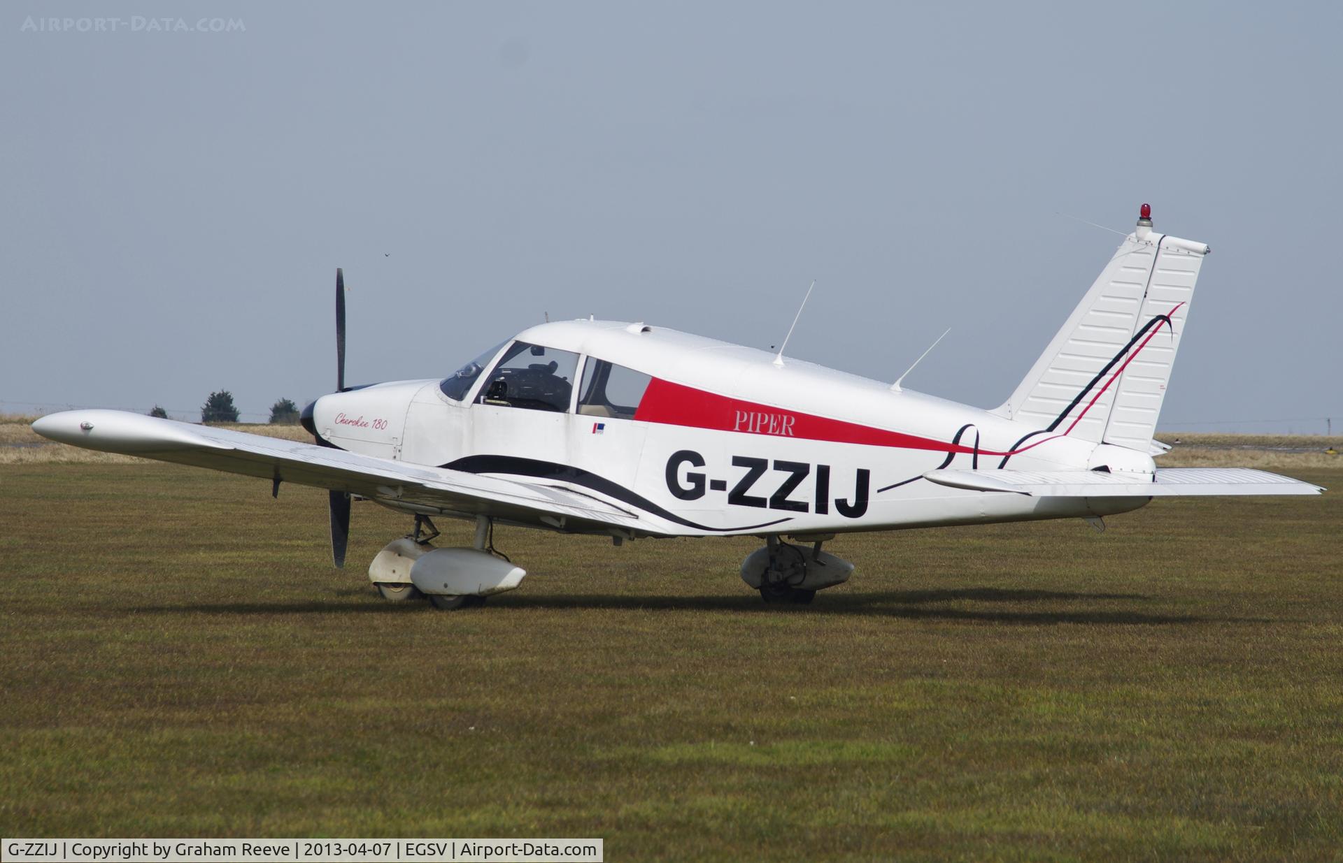 G-ZZIJ, 1966 Piper PA-28-180 Cherokee C/N 28-3639, Parked at Old Buckenham.