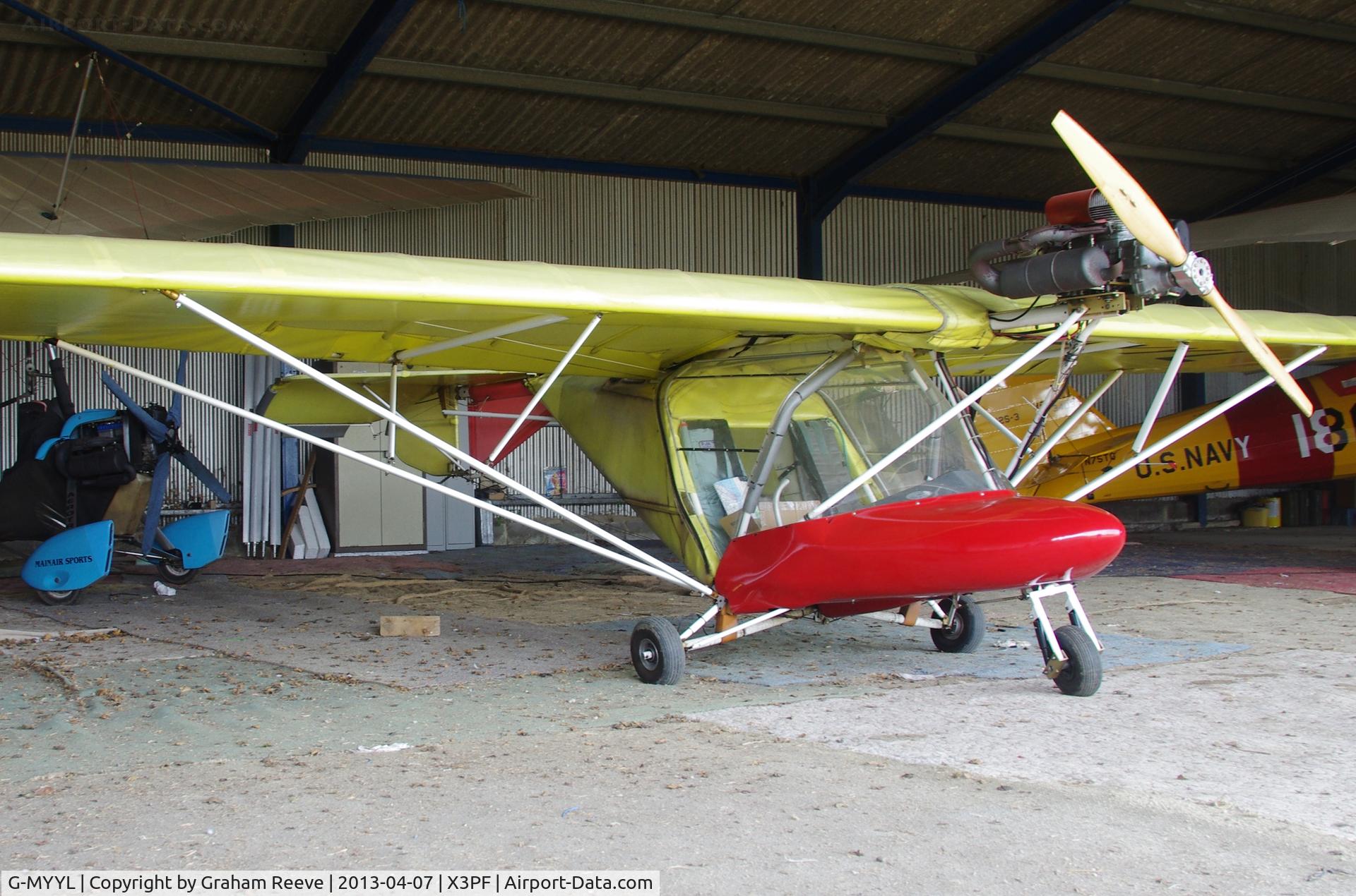 G-MYYL, 1995 Cyclone Airsports AX3/503 C/N 7110, Parked at Priory Farm, Norfolk.