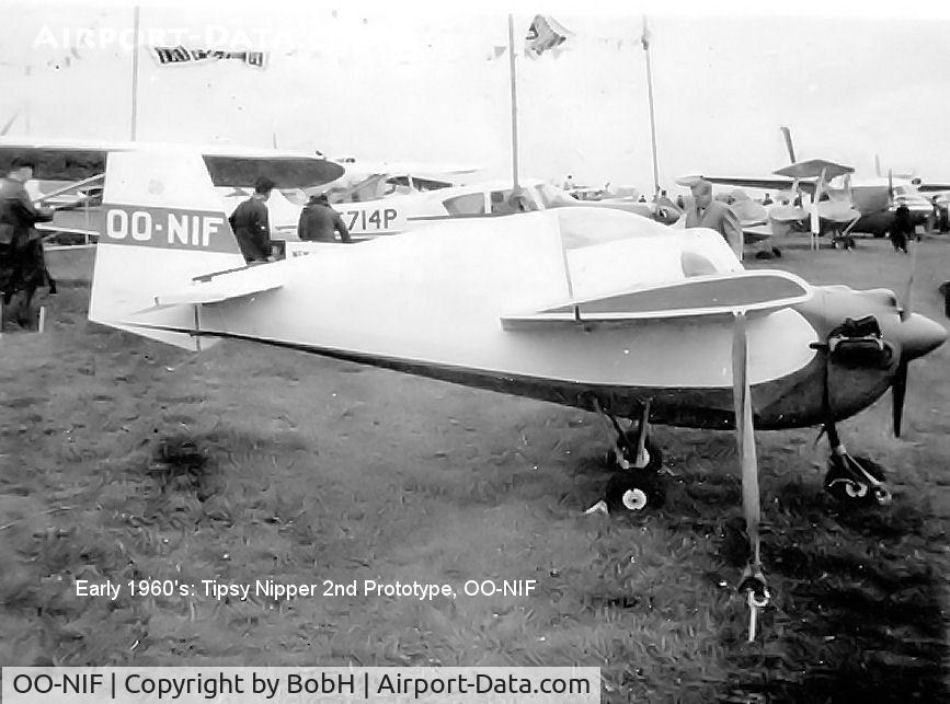 OO-NIF, 1960 Tipsy T-66 Nipper 1 C/N 6, OO-NIF at a Midlands airshow in the early 1960's.