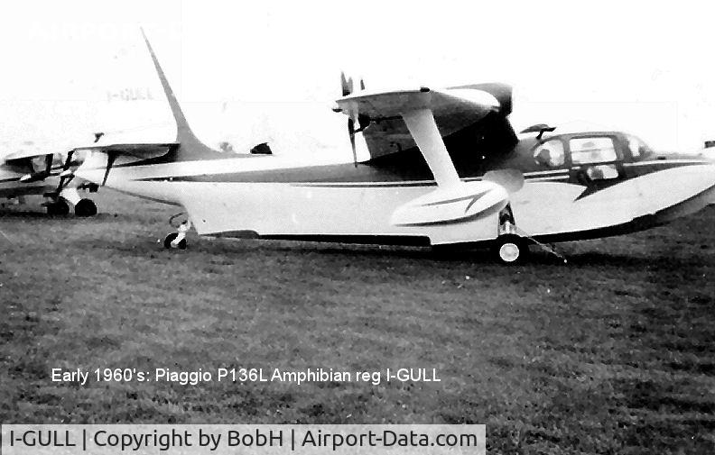 I-GULL, Piaggio P.136-L1 C/N 211, I-GULL, Piaggio.
Photo taken in 1959 or 1960 and I believe it was at Kidlington (Oxford)