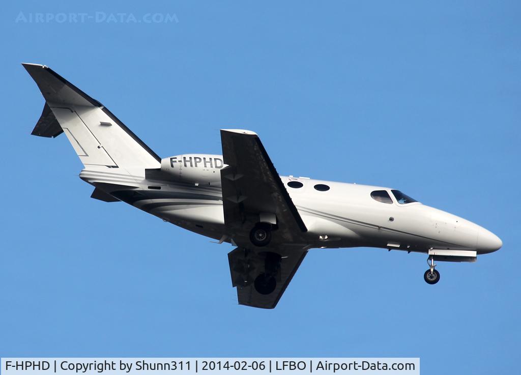 F-HPHD, 2009 Cessna 510 Citation Mustang Citation Mustang C/N 510-0262, Landing rwy 14L