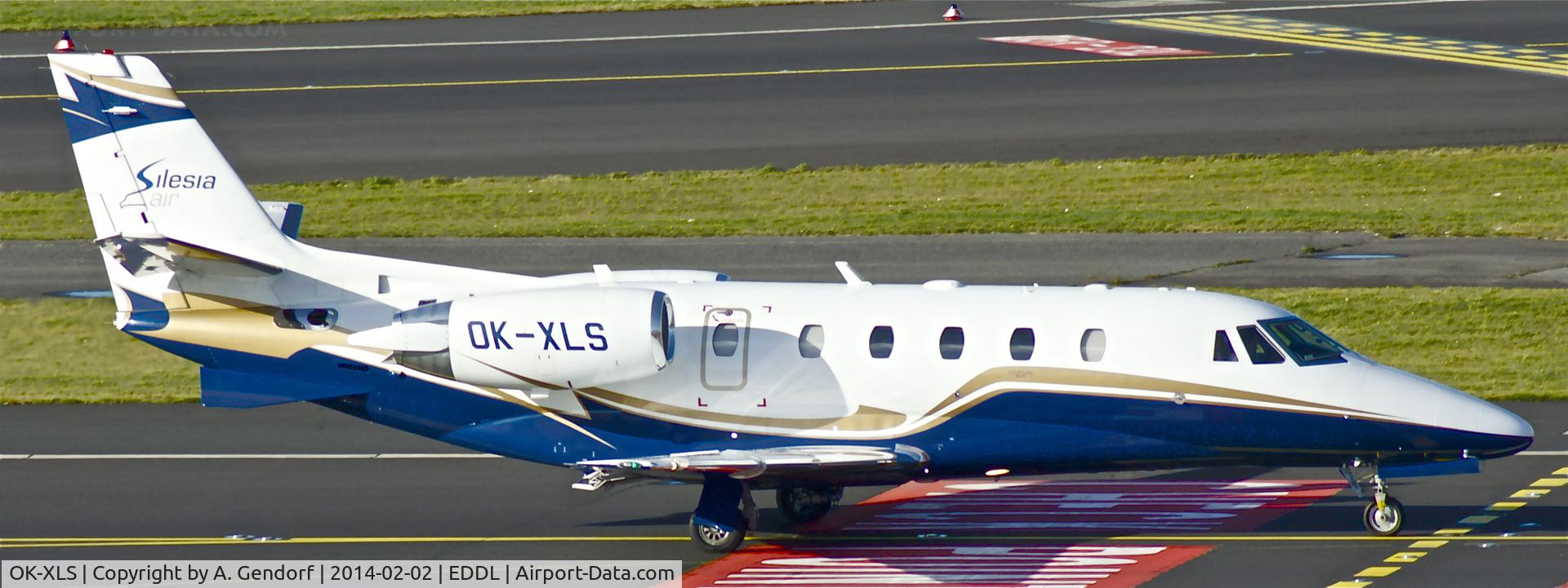 OK-XLS, 2010 Cessna 560XL Citation XLS+ C/N 560-6060, Silesia Air (untitled), is here on taxiway 