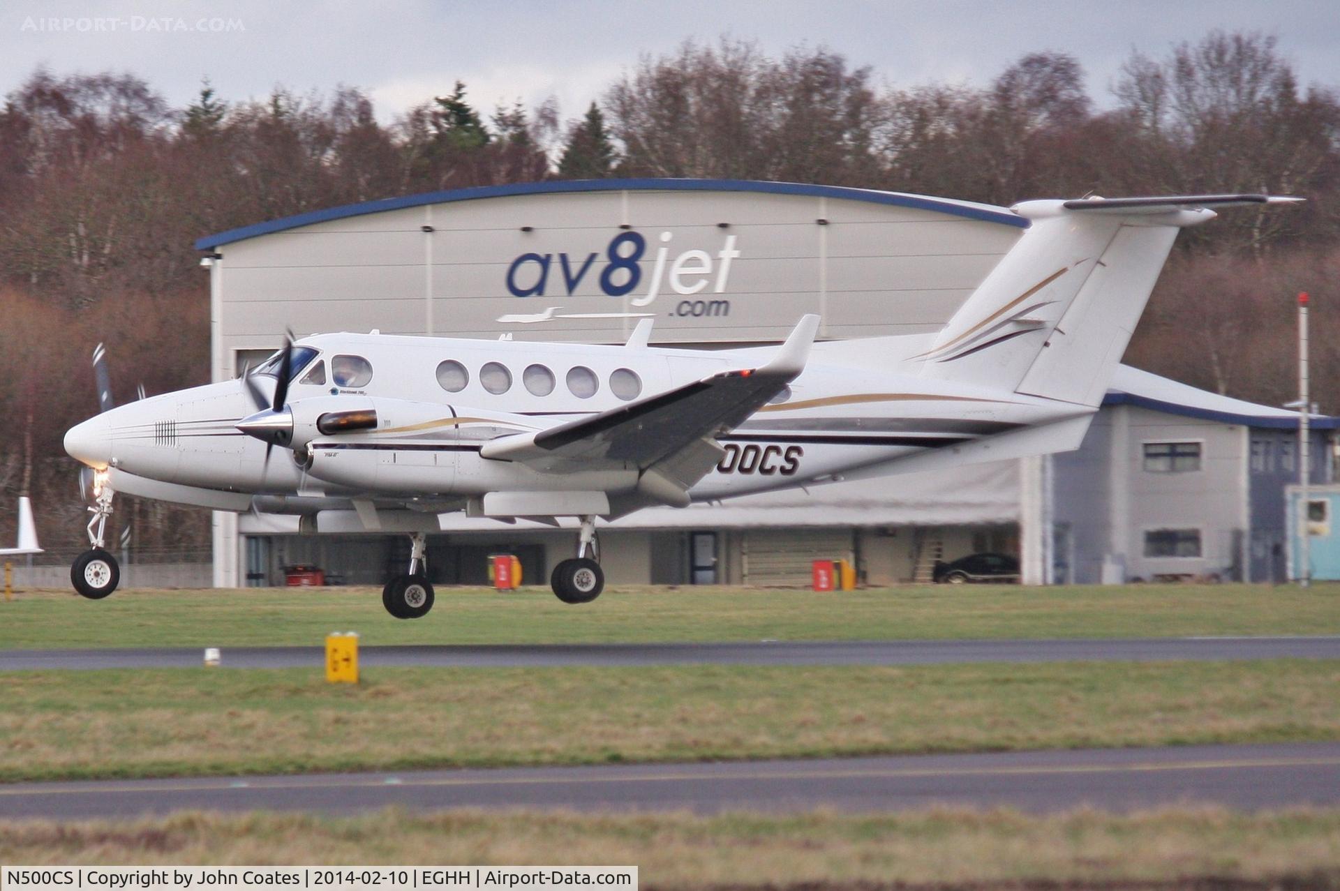 N500CS, 1980 Beech 200 C/N BB-773, About to touchdown