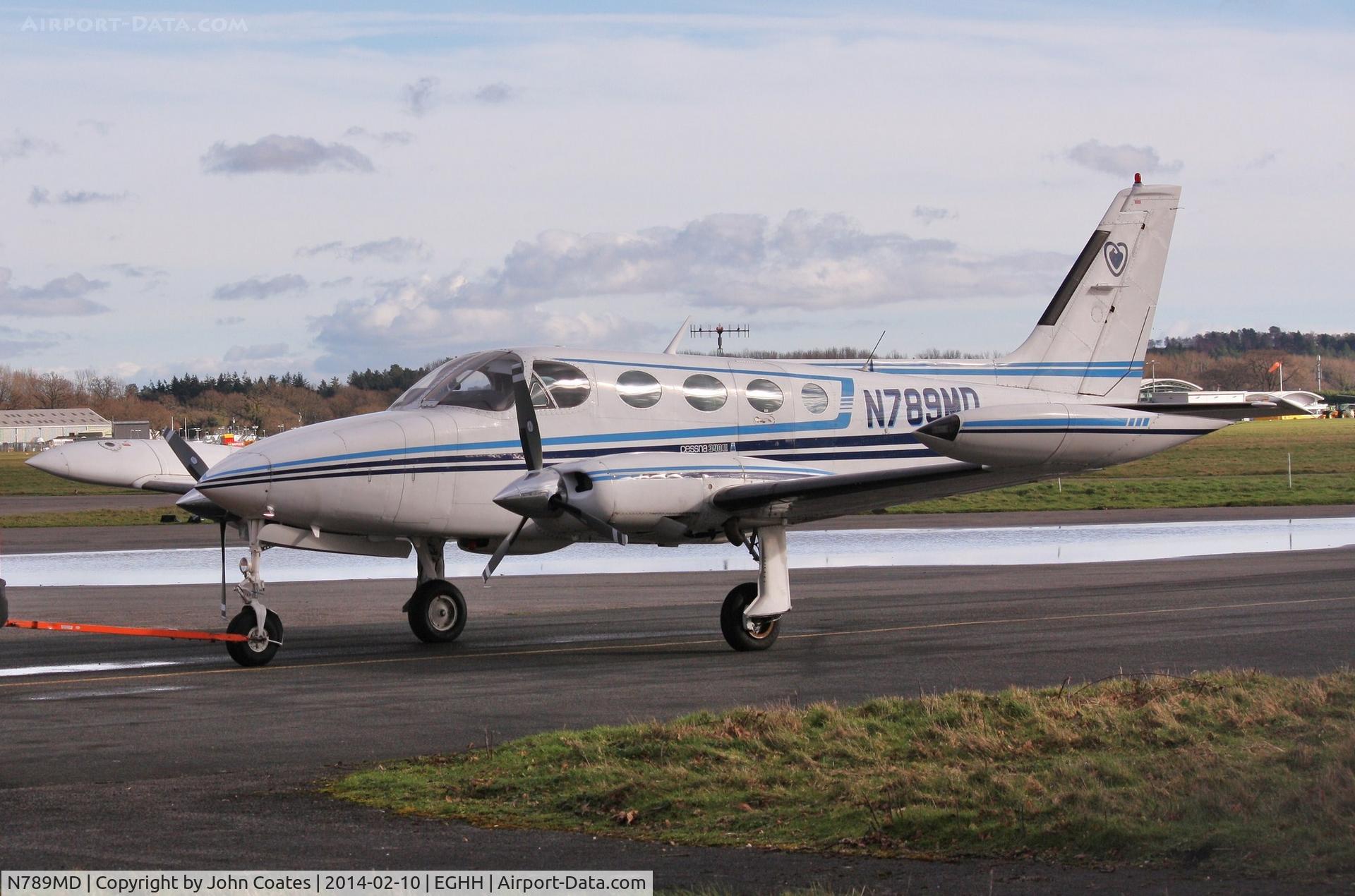 N789MD, 1980 Cessna 340A C/N 340A1021, Being towed to paintshop