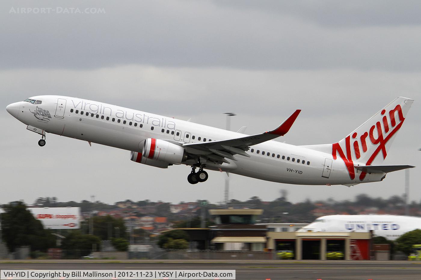 VH-YID, 2011 Boeing 737-8FE C/N 38709, rotated from 16R
