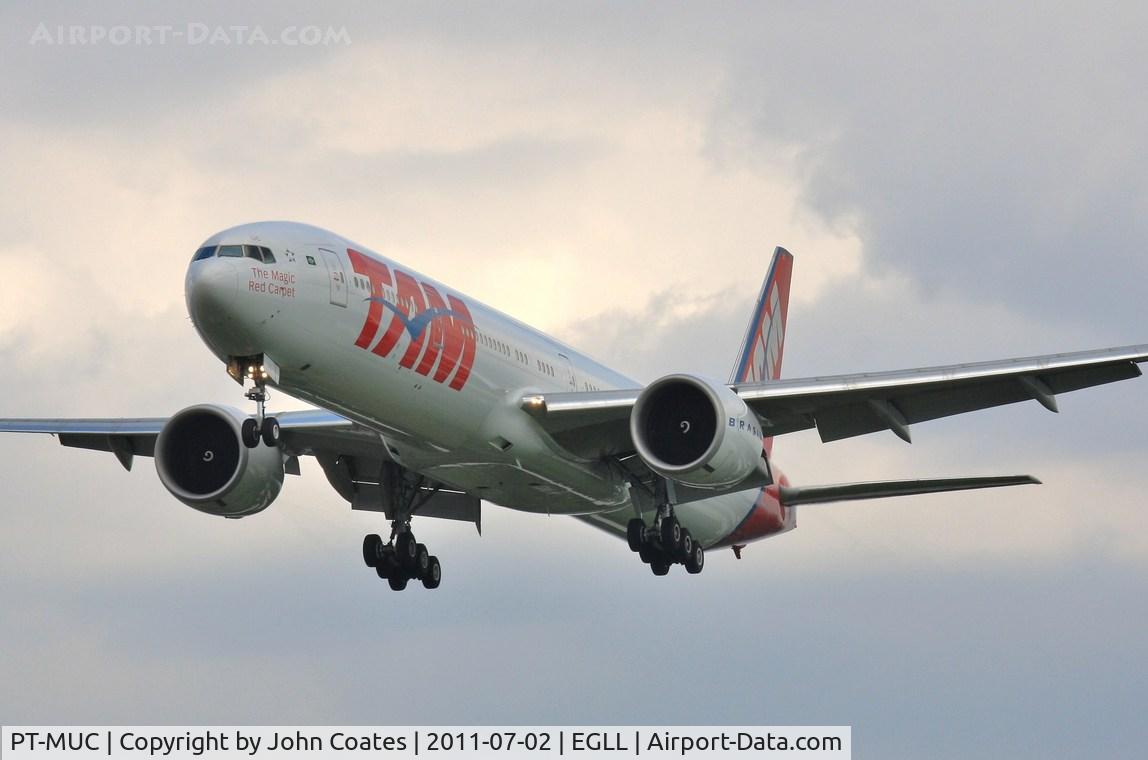 PT-MUC, 2008 Boeing 777-32W/ER C/N 37666, On approach to 27L