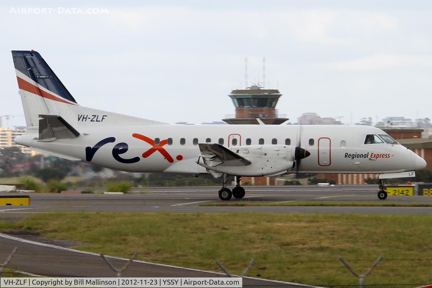VH-ZLF, 1995 Saab 340B+ C/N 340B-374, taxi from 34R