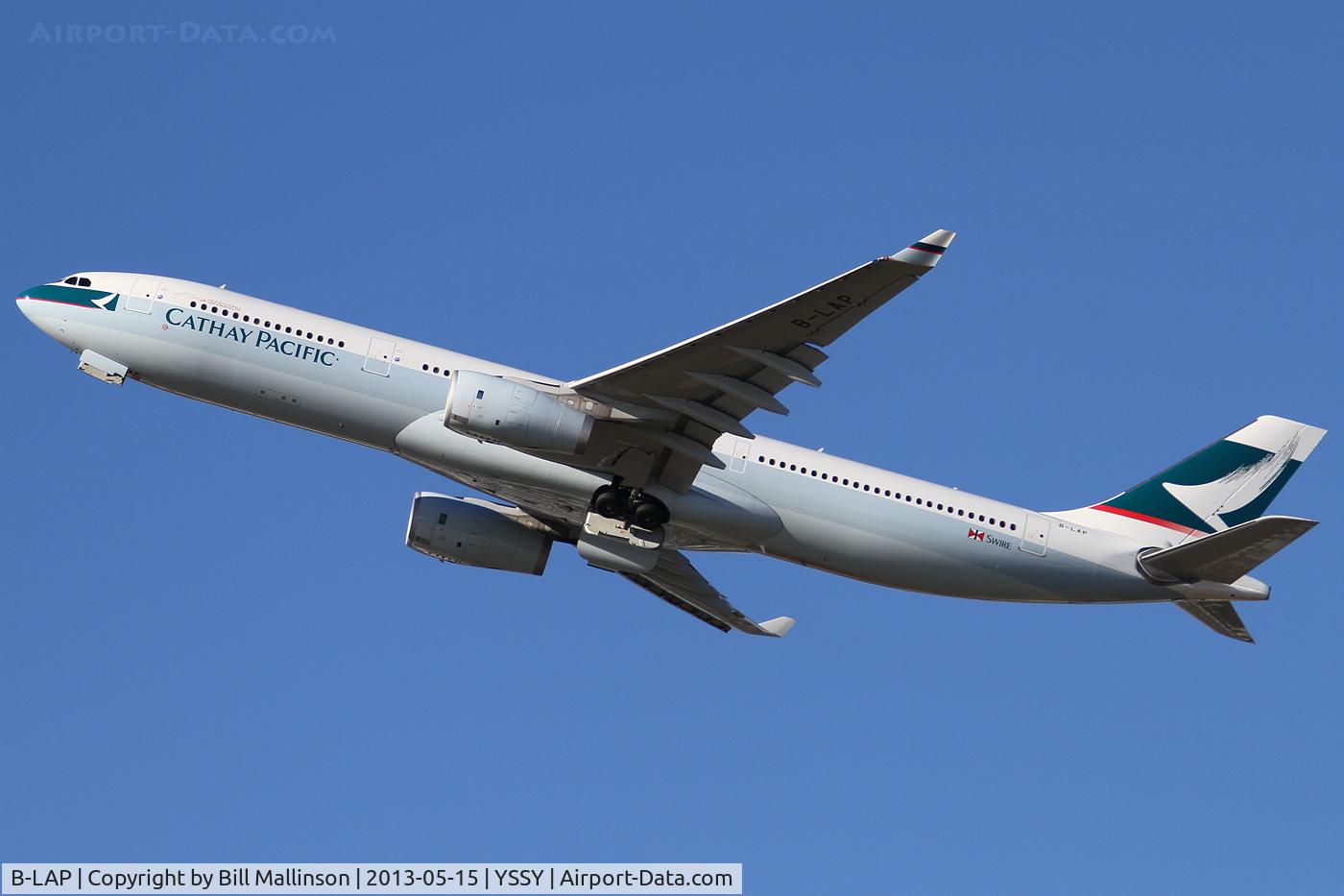 B-LAP, 2012 Airbus A330-343X C/N 1343, off from 34L.  Back to HKG