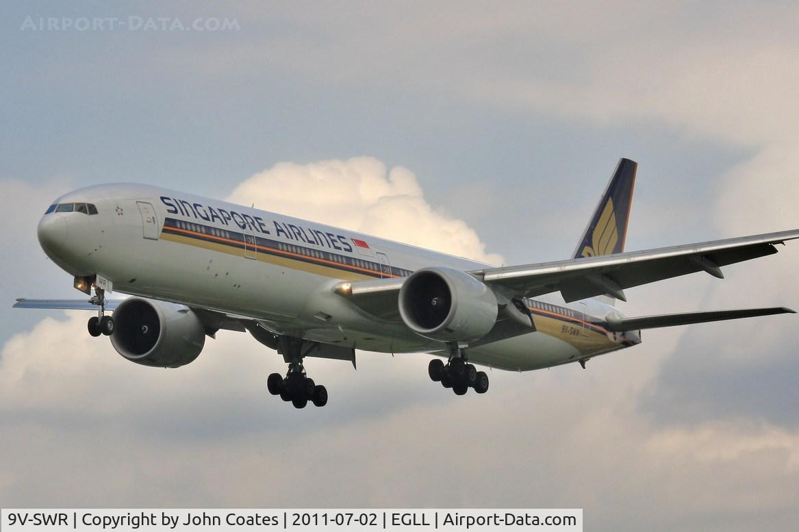 9V-SWR, 2008 Boeing 777-312/ER C/N 34583, On approach to 27L