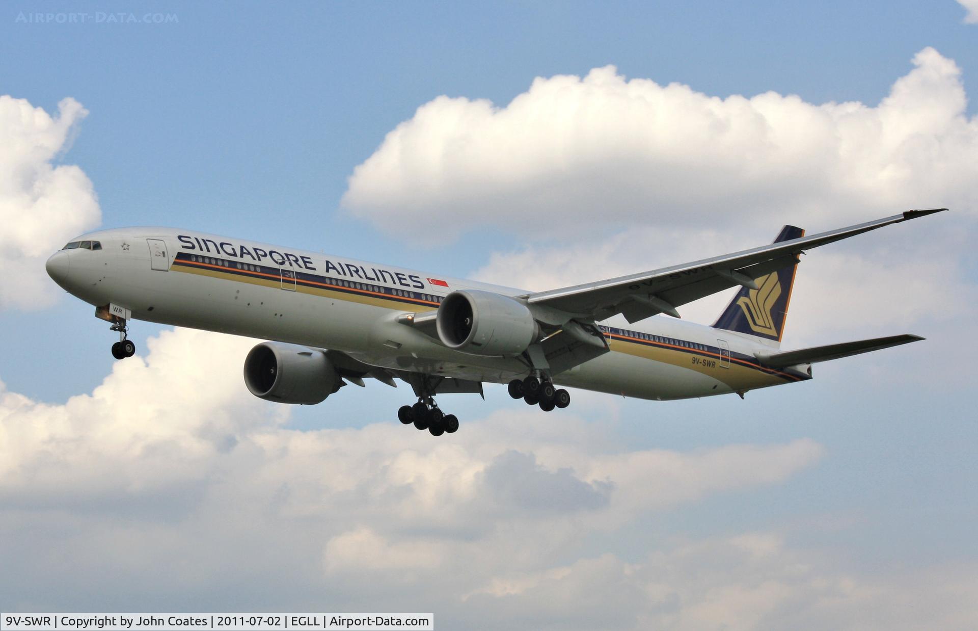 9V-SWR, 2008 Boeing 777-312/ER C/N 34583, Finals to 27L