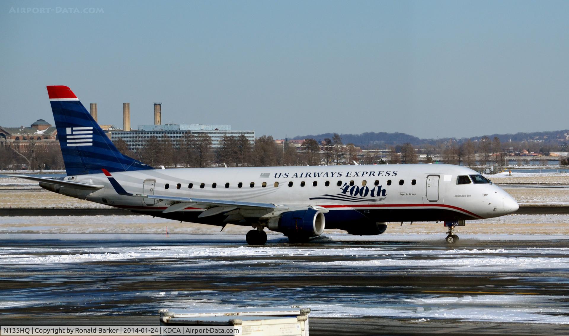 N135HQ, 2008 Embraer 175LR (ERJ-170-200LR) C/N 17000224, Taxi for takeoff National