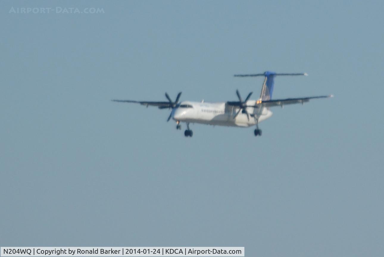 N204WQ, 2008 Bombardier DHC-8-402 Dash 8 C/N 4204, Landing approach National
