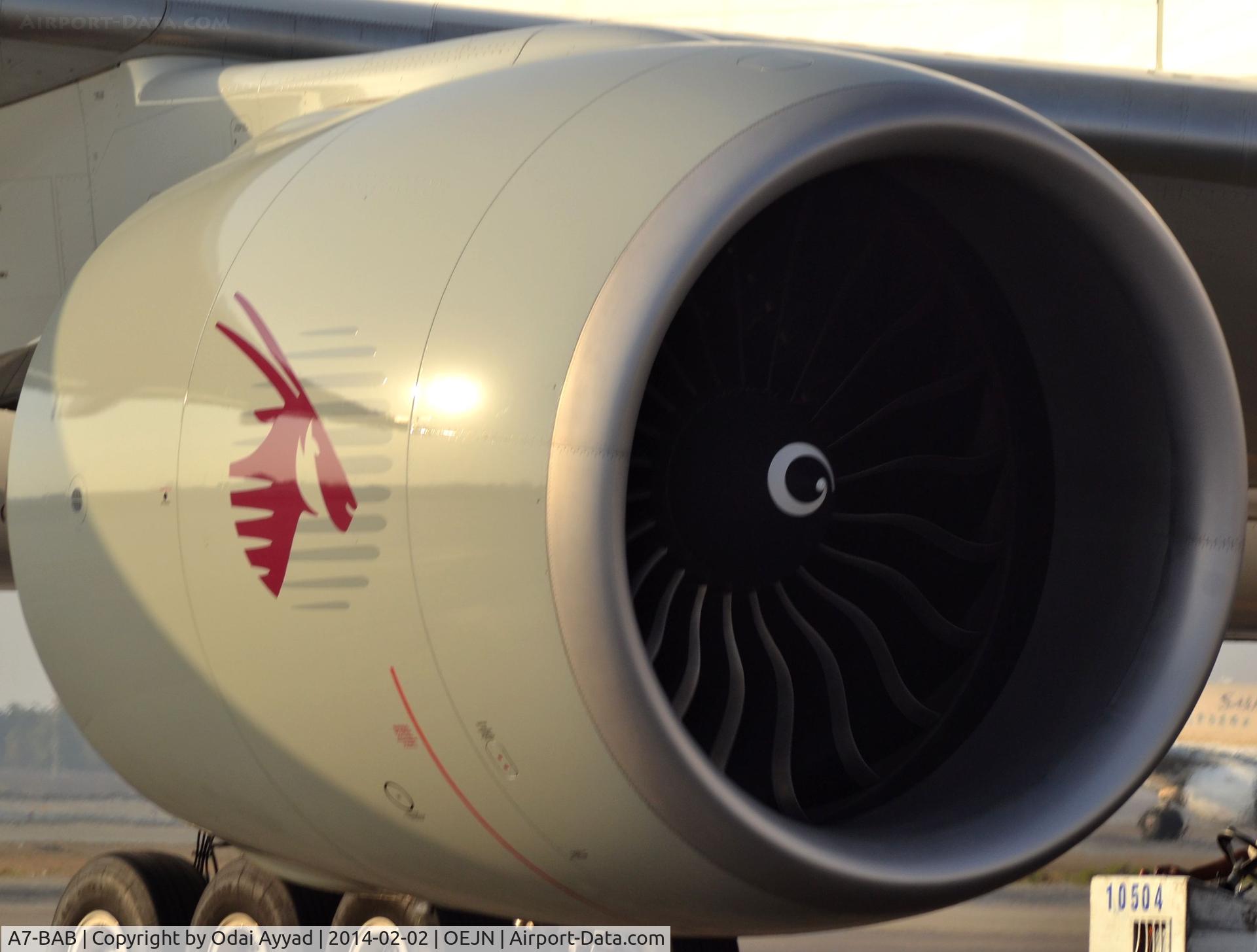 A7-BAB, 2007 Boeing 777-3DZ/ER C/N 36103, Qatar Airways B777-300 One World Paint at Jeddah airport