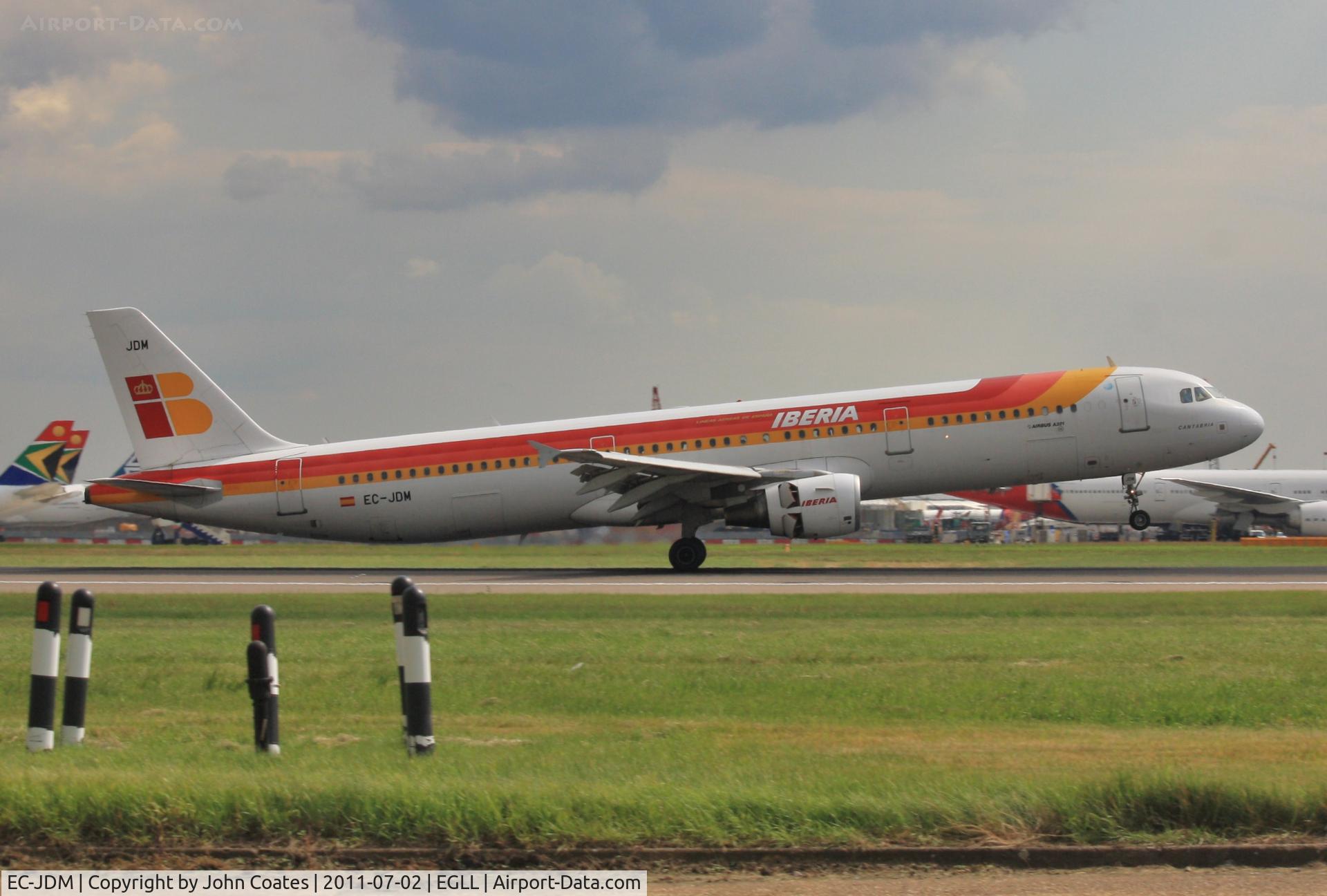 EC-JDM, 2004 Airbus A321-211 C/N 2357, Touchdown 27R