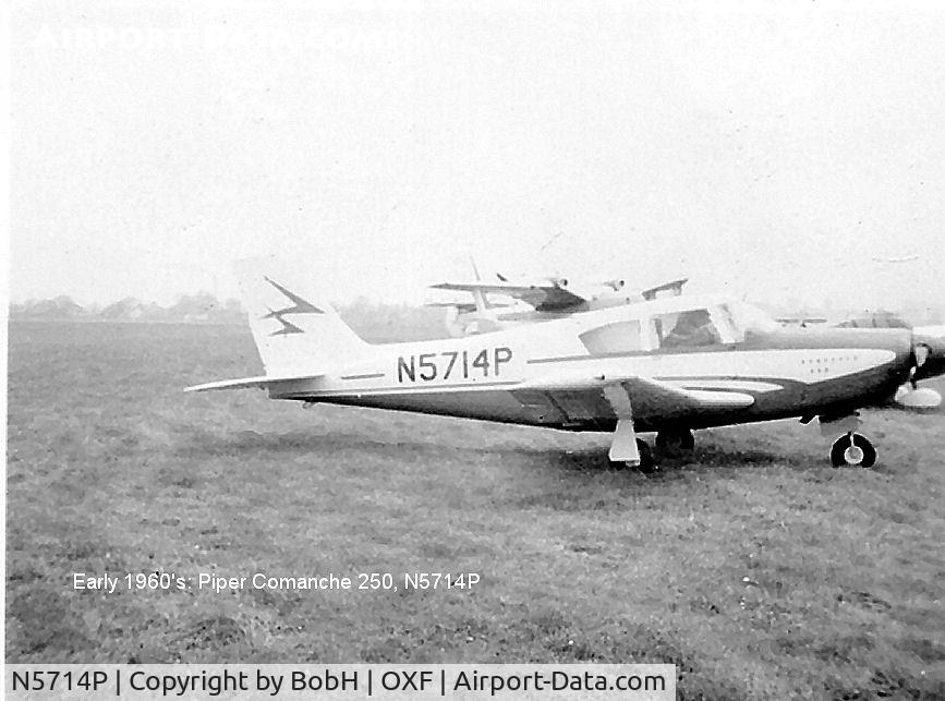 N5714P, Piper Commanche 250 C/N 24-788, I believe this was taken at Kidlington (Oxford) on a sales day display in 1959 or 1960.
