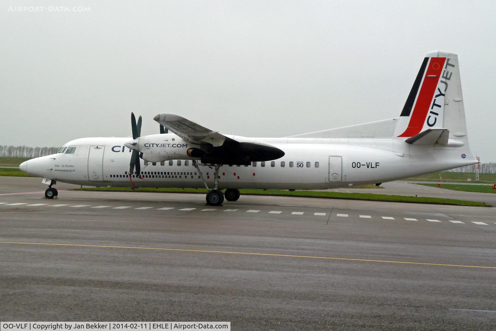 OO-VLF, 1991 Fokker 50 C/N 20208, Just after landing at Lelystad Airport. 