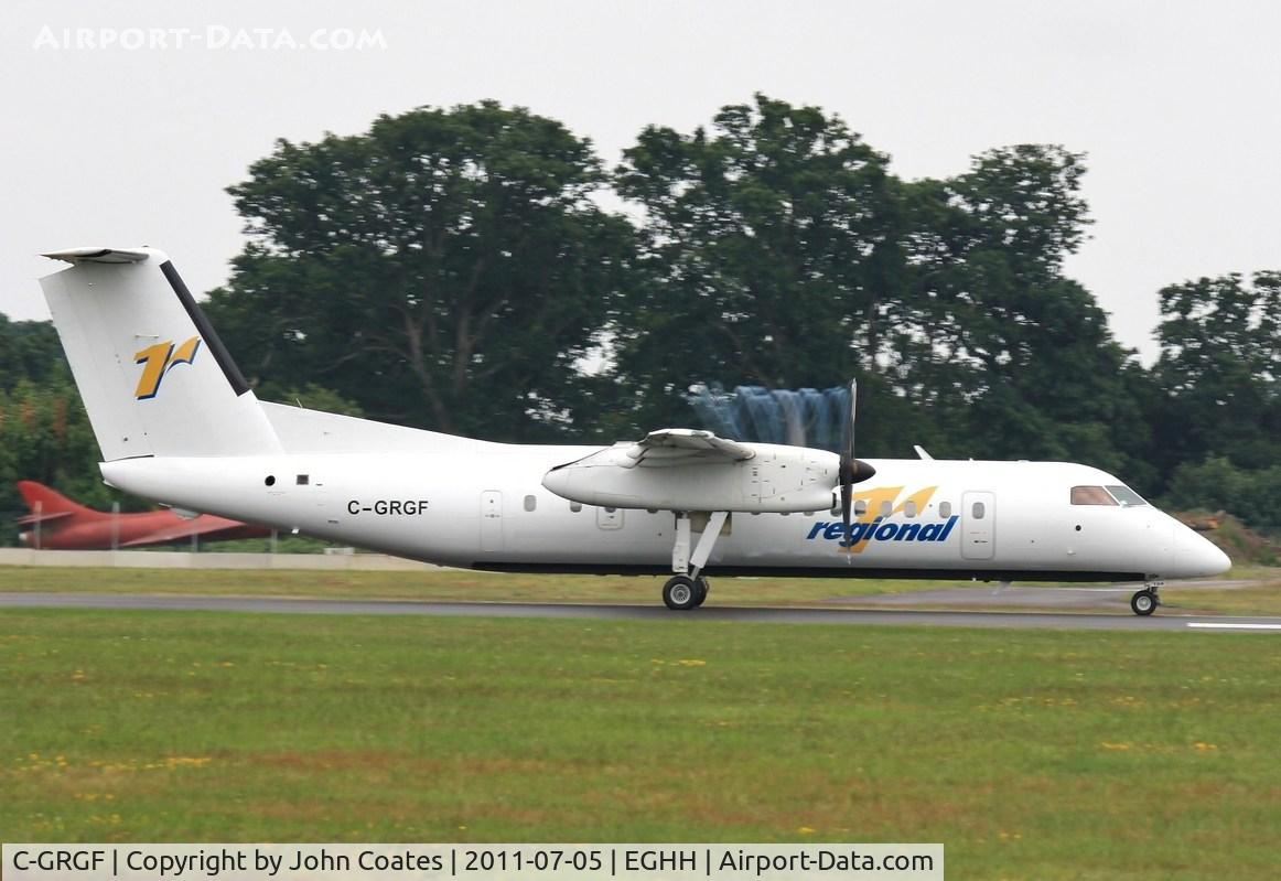 C-GRGF, De Havilland Canada DHC-8-301 Dash 8 C/N 184, Damp departure