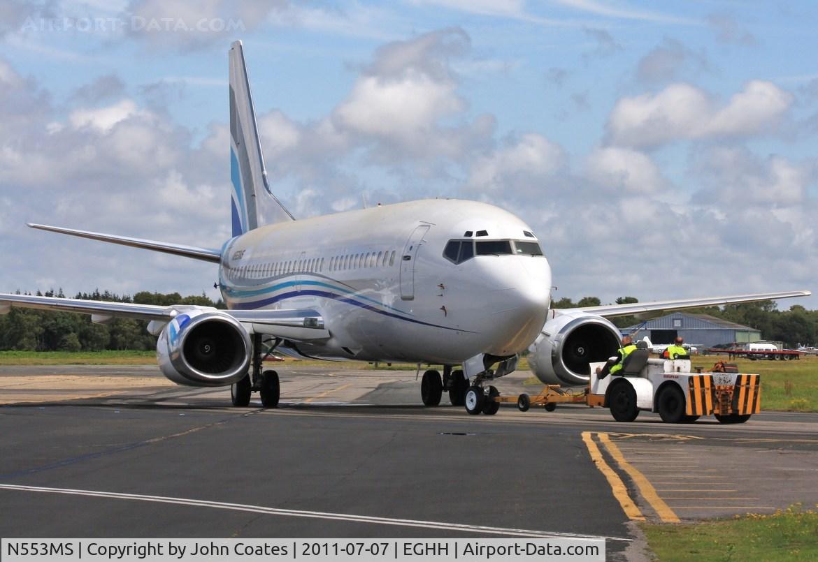 N553MS, 1990 Boeing 737-3Y0 C/N 24680, Being towed to European - in new colours
