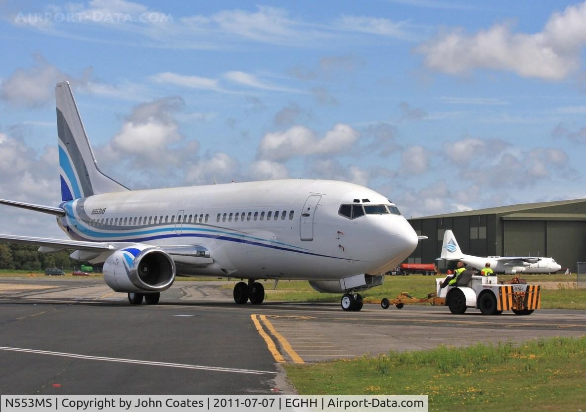 N553MS, 1990 Boeing 737-3Y0 C/N 24680, Being towed to European in new colours