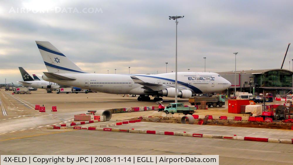 4X-ELD, 1999 Boeing 747-458 C/N 29328, EL AL B-744 at Heathrow, The Airport of Perpetual Repairs...