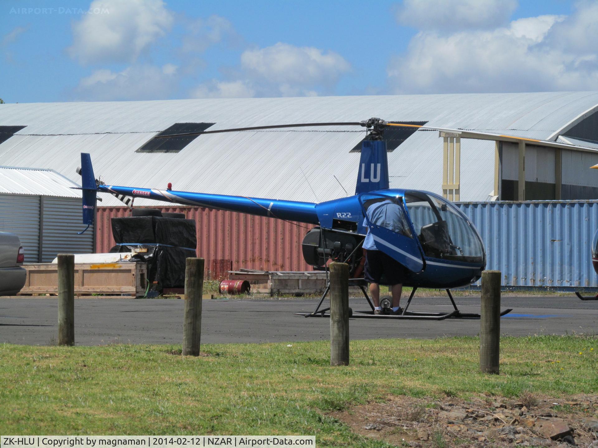 ZK-HLU, Robinson R22 Beta II C/N 3959, at Ardmore for work