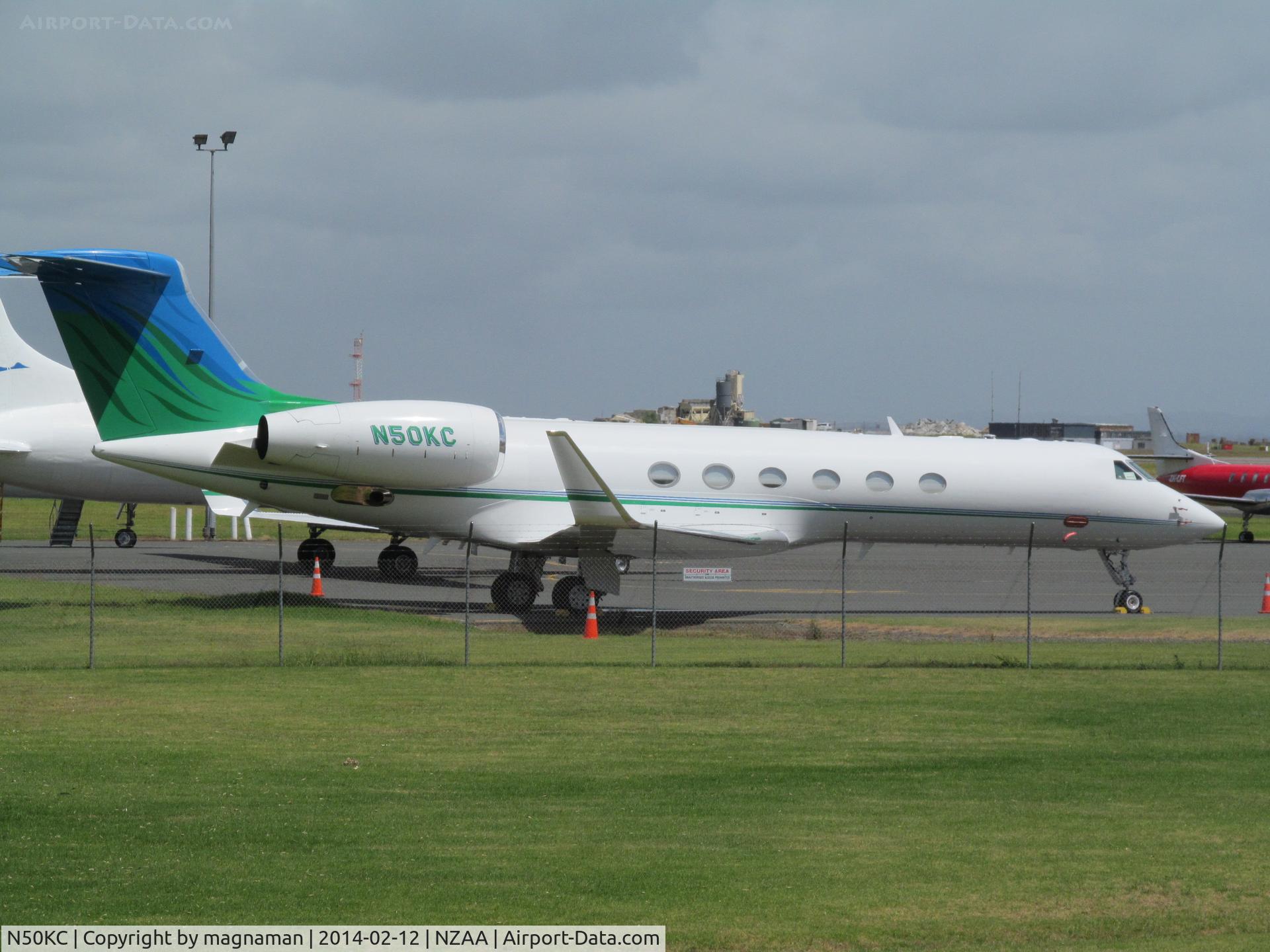N50KC, 2001 Gulfstream Aerospace G-V C/N 659, At AKL - been here a few days now. I saw it in Christchurch in 2012.