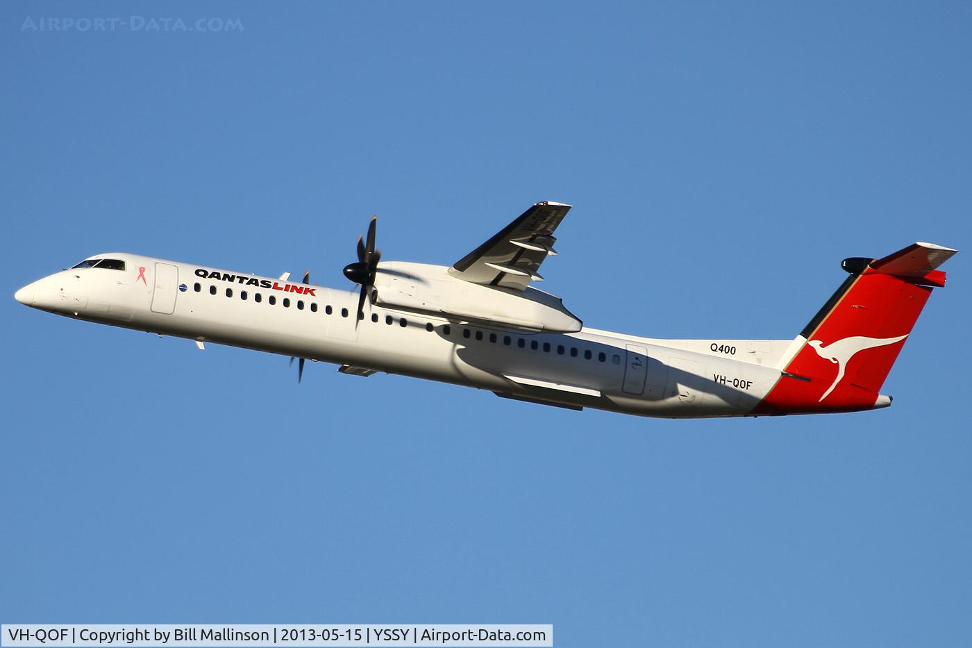 VH-QOF, 2006 De Havilland Canada DHC-8-402Q Dash 8 C/N 4128, away off 16R