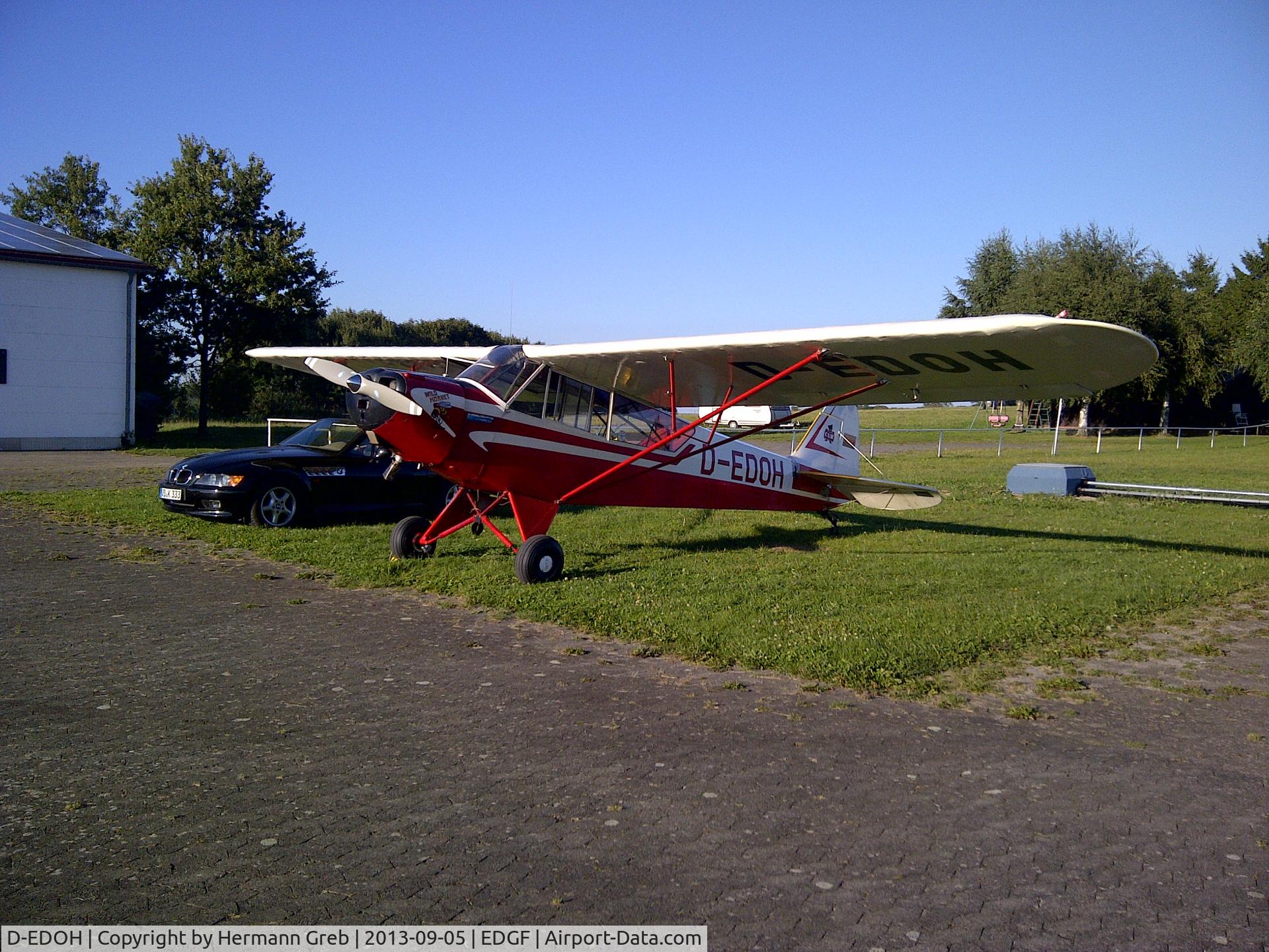 D-EDOH, 1943 Piper J3C-65 Cub Cub C/N 10612, old timer and young timer