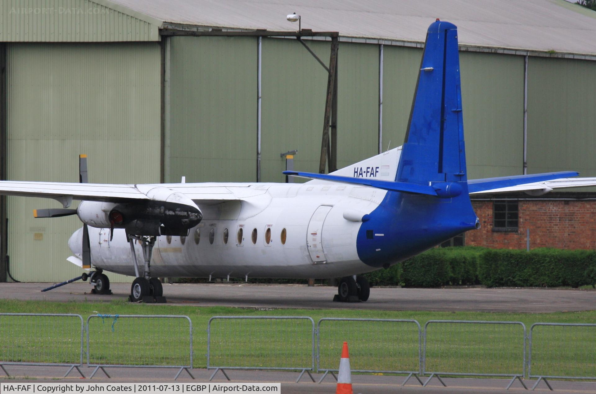 HA-FAF, 1982 Fokker F-27-500 Friendship C/N 10632, In storage