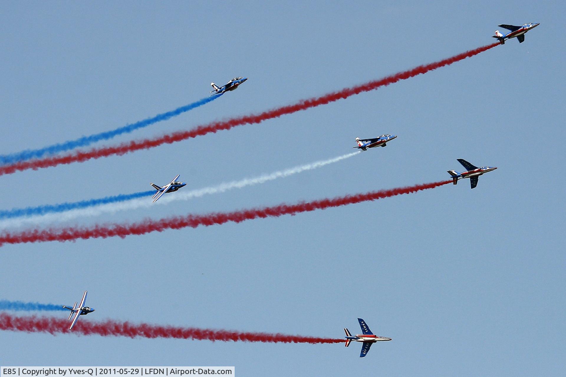 E85, Dassault-Dornier Alpha Jet E C/N E85, Dassault-Dornier Alpha Jet E (F-UGFF), Athos 01, Leader of Patrouille de France 2011, Rochefort-St Agnant AB 721 (LFDN-RCO) Open day 2011