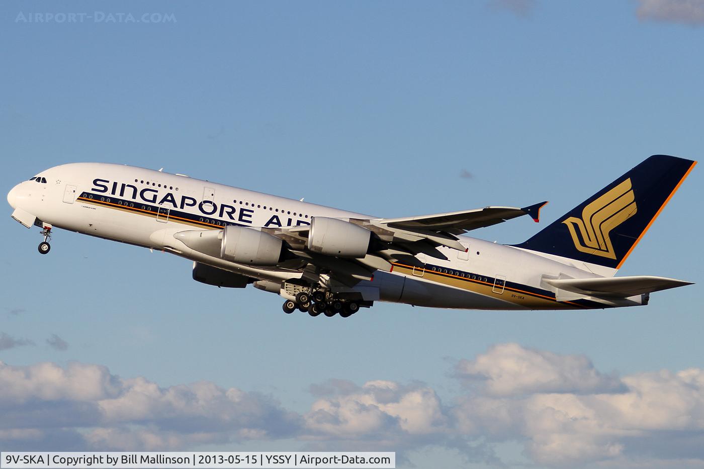 9V-SKA, 2007 Airbus A380-841 C/N 003, back home to SIN