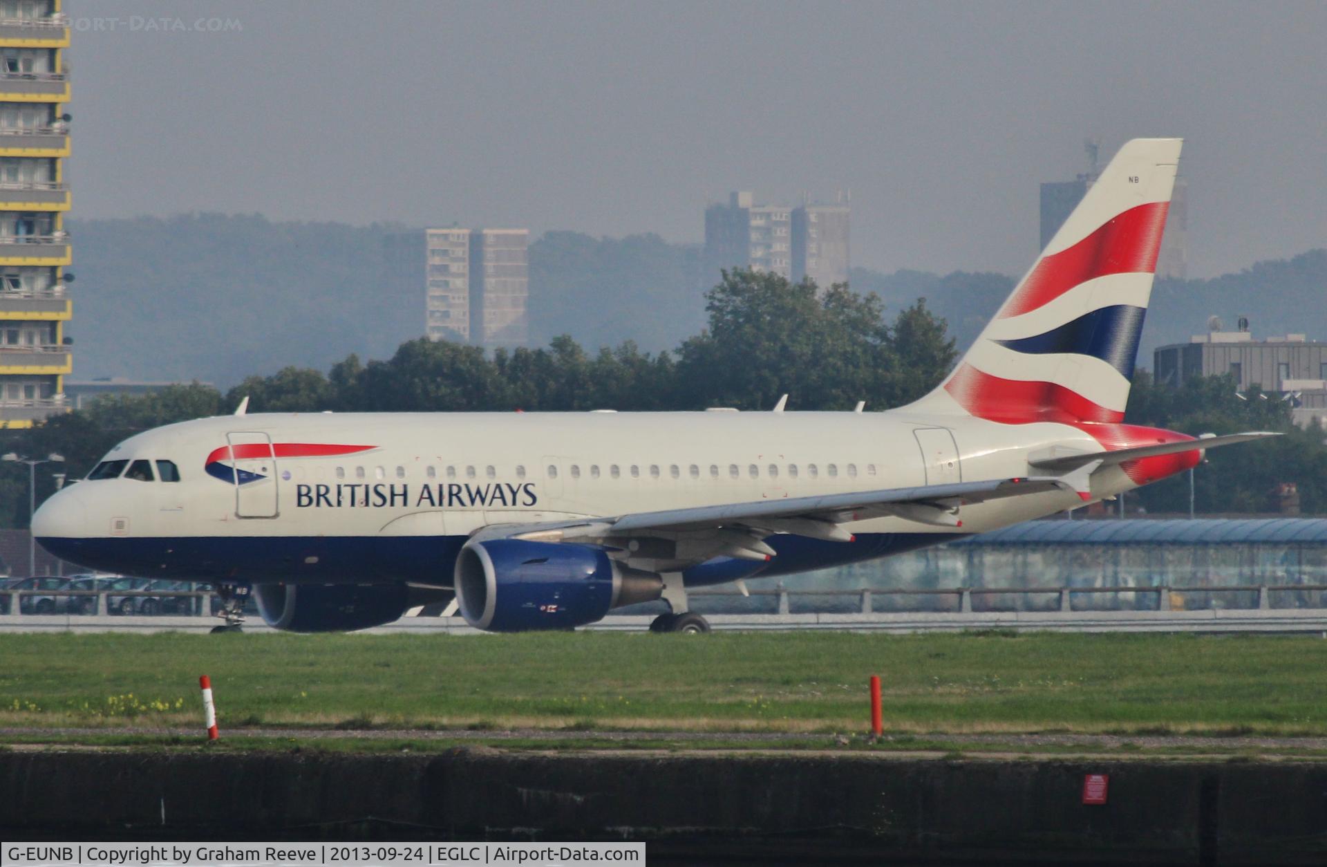 G-EUNB, 2009 Airbus A318-112 C/N 4039, About to depart.