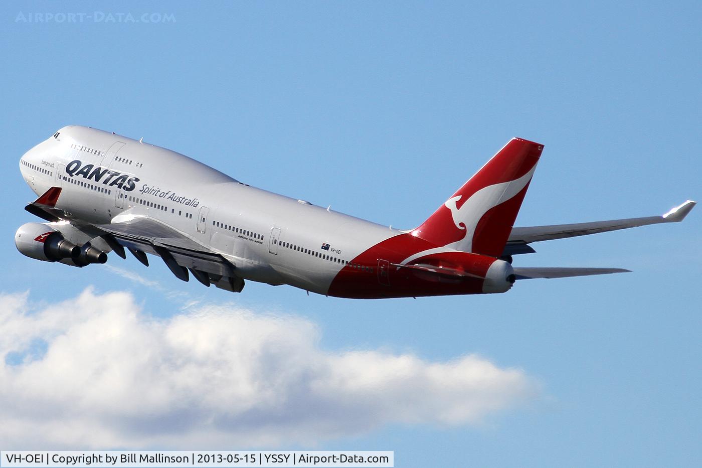VH-OEI, 2003 Boeing 747-438/ER C/N 32913, away from 34L