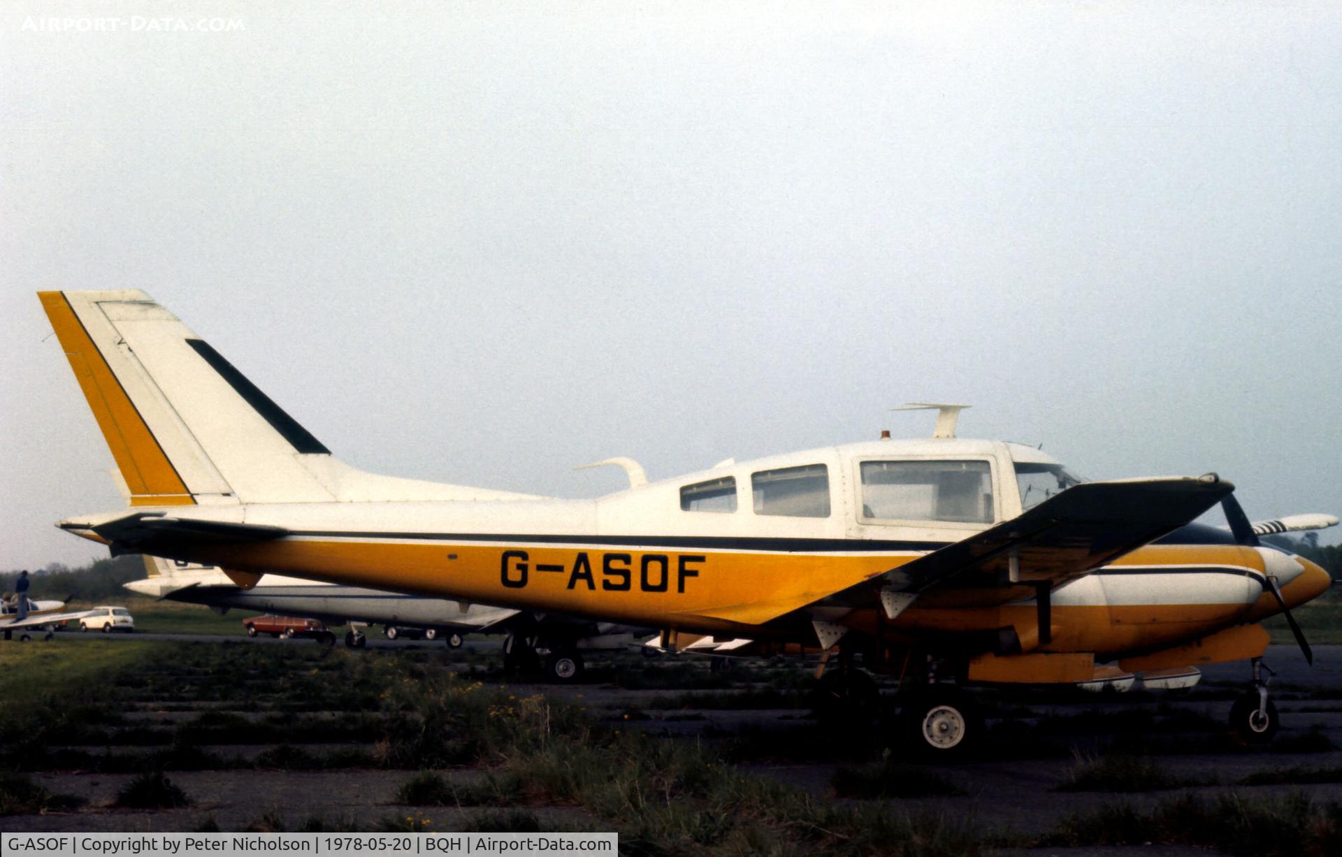 G-ASOF, 1964 Beagle B-206 Series 1 C/N B007, Beagle B.206 as seen at Biggin Hill in May 1978.