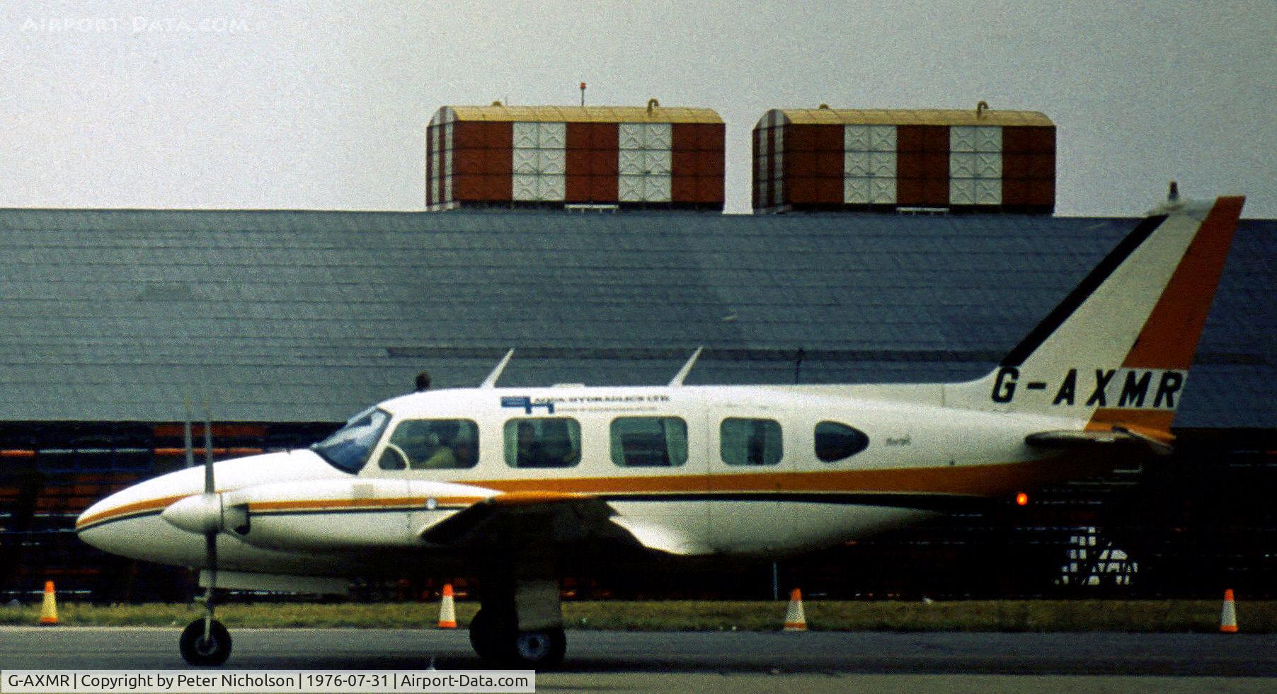 G-AXMR, 1969 Piper PA-31 Navajo C/N 31-473, PA-31 Navajo 300 was a visitor at the 1976 Intnl Air Tattoo at RAF Greenham Common.