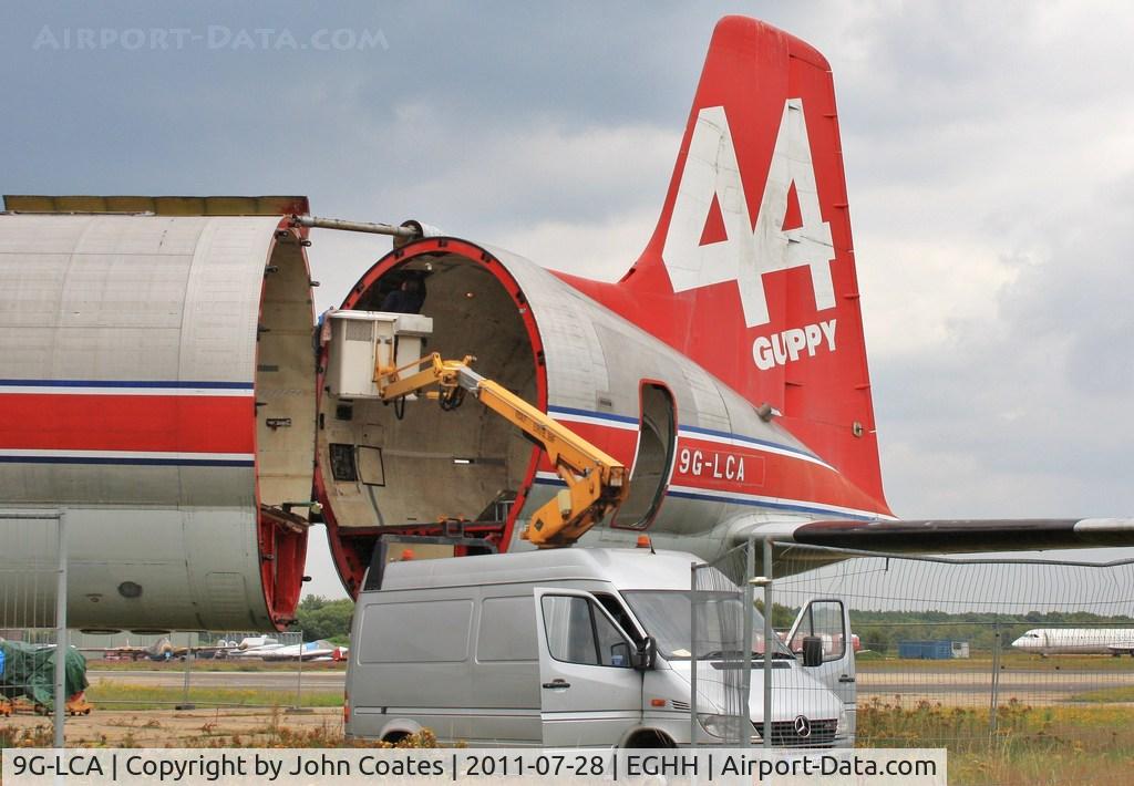 9G-LCA, 1969 Canadair CL-44-0 Skymonster C/N 16, Swingtail open for interior work