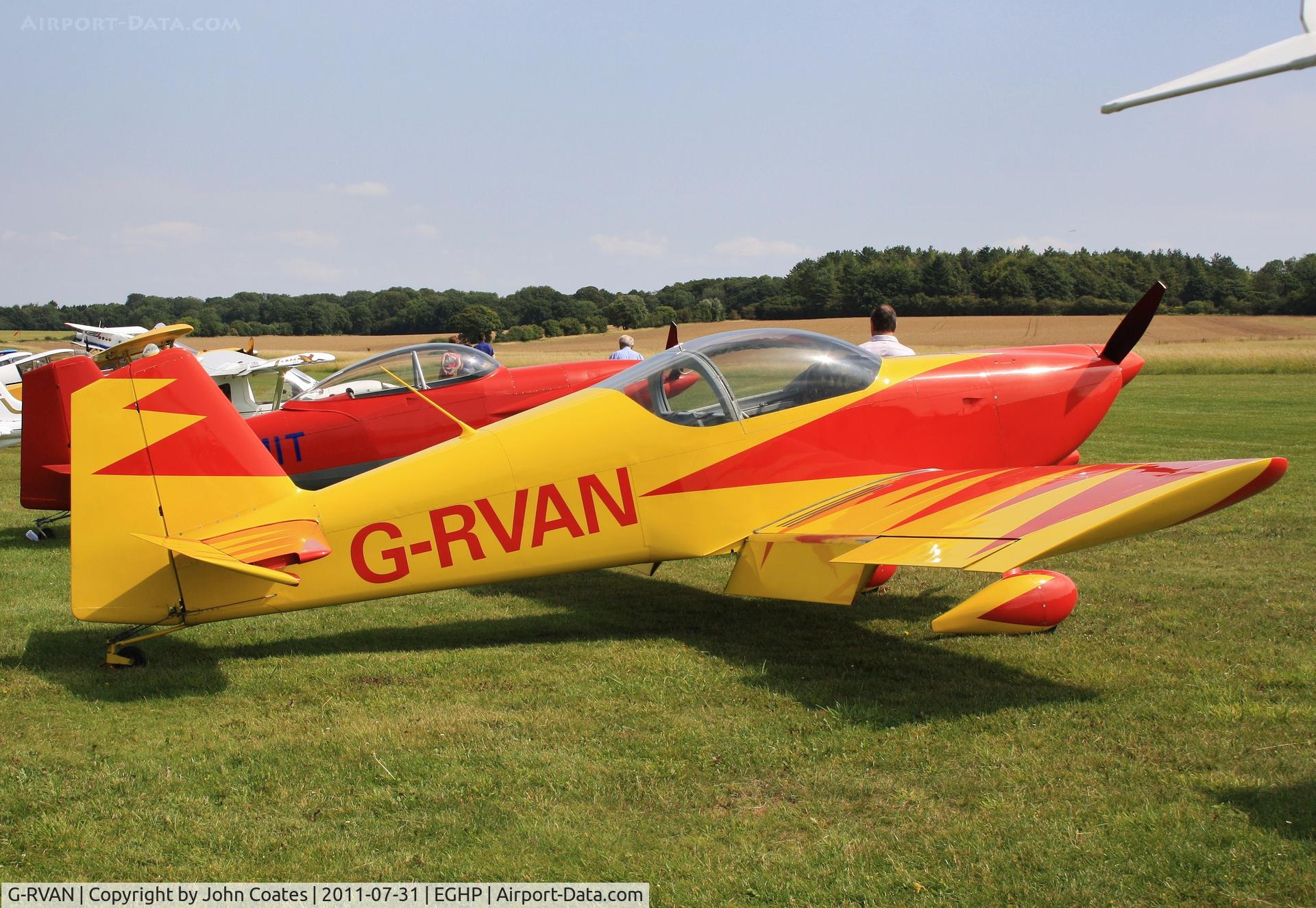 G-RVAN, 1998 Vans RV-6 C/N PFA 181-12657, At Popham fly-in
