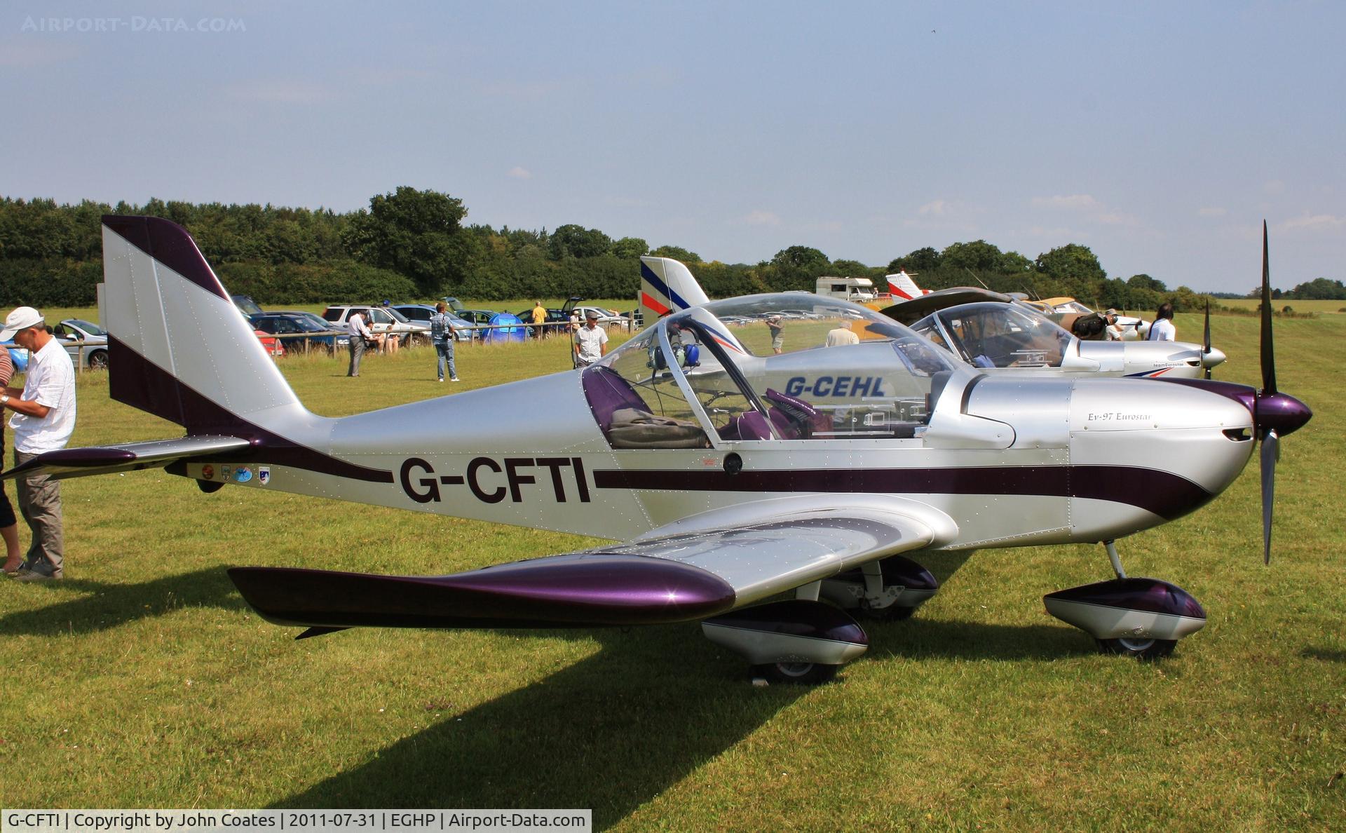 G-CFTI, 2009 Aerotechnik EV-97 Eurostar C/N LAA 315-14878, At Popham fly-in