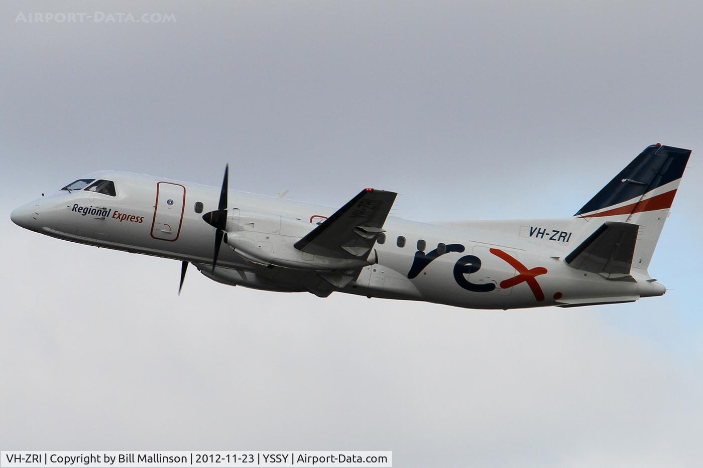 VH-ZRI, 1996 Saab 340B C/N 340B-394, off from 16R