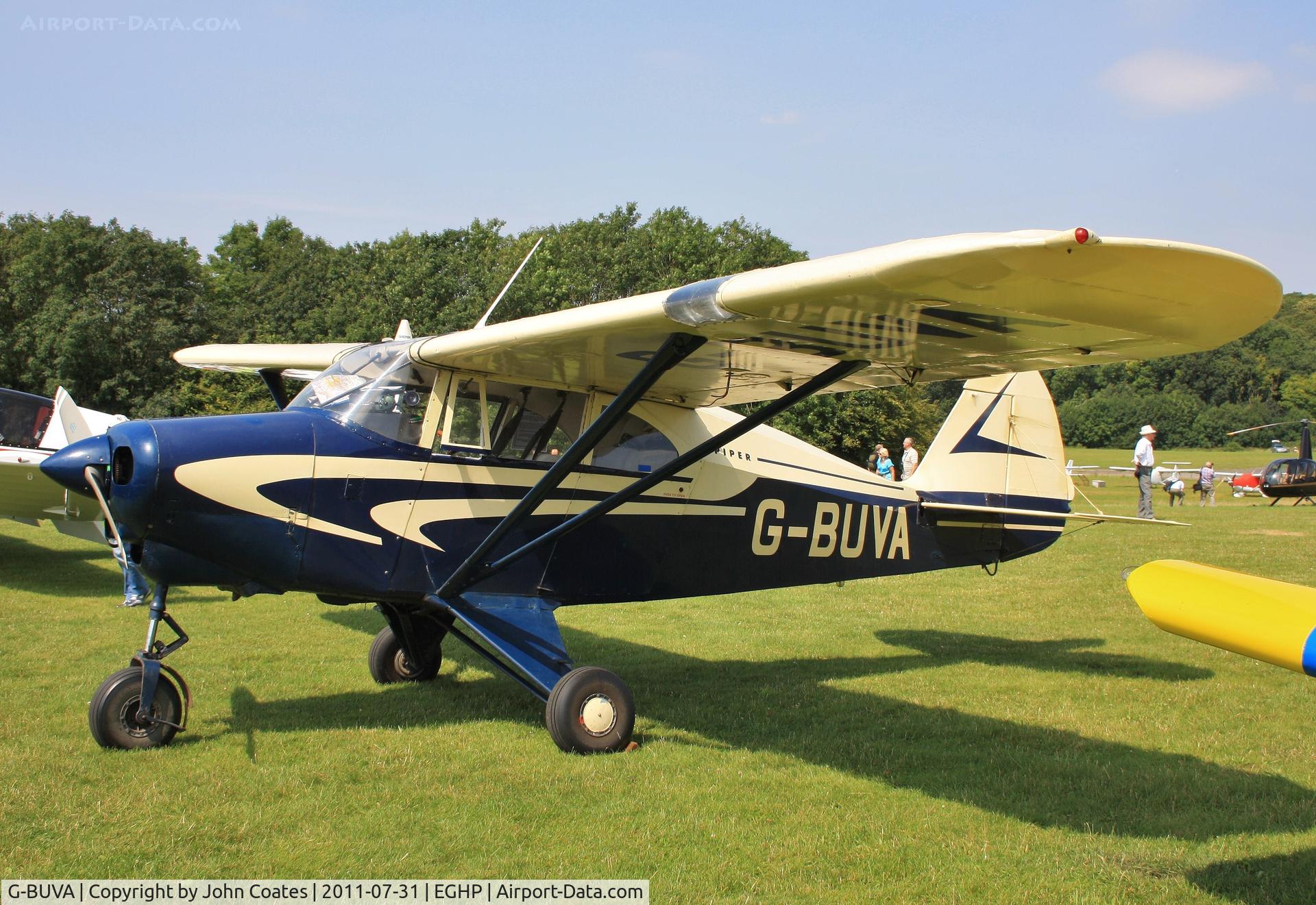 G-BUVA, 1959 Piper PA-22-135 Tri-Pacer C/N 22-1301, At Popham fly-in