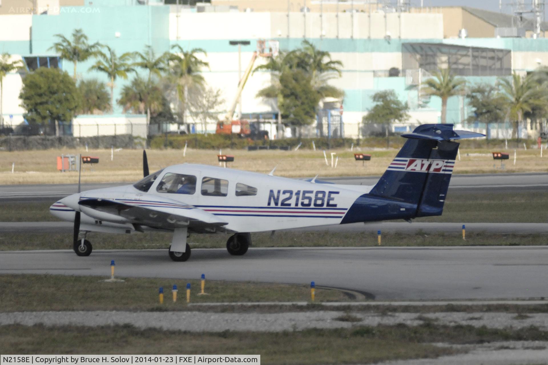N2158E, 1978 Piper PA-44-180 Seminole C/N 44-7995148, Awaiting departure at FXE
